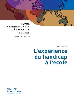 cover image of L'expérience du handicap à l'école--Revue 92